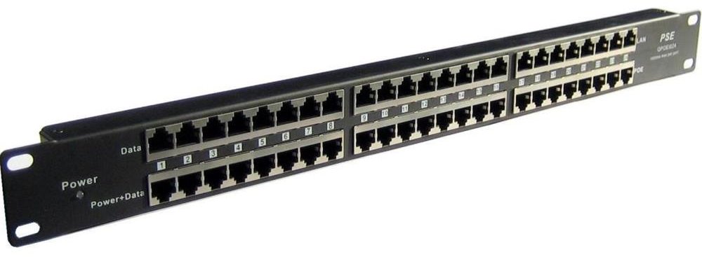 MaxLink POE panel 24 ports, 1U for rack 19", shielded