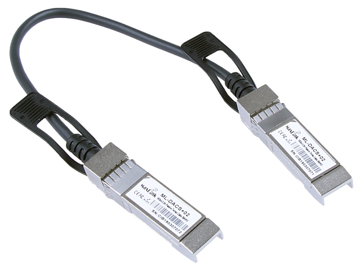 MaxLink 10G SFP+ Direct Attach Cable, passive, DDM, 0,2m