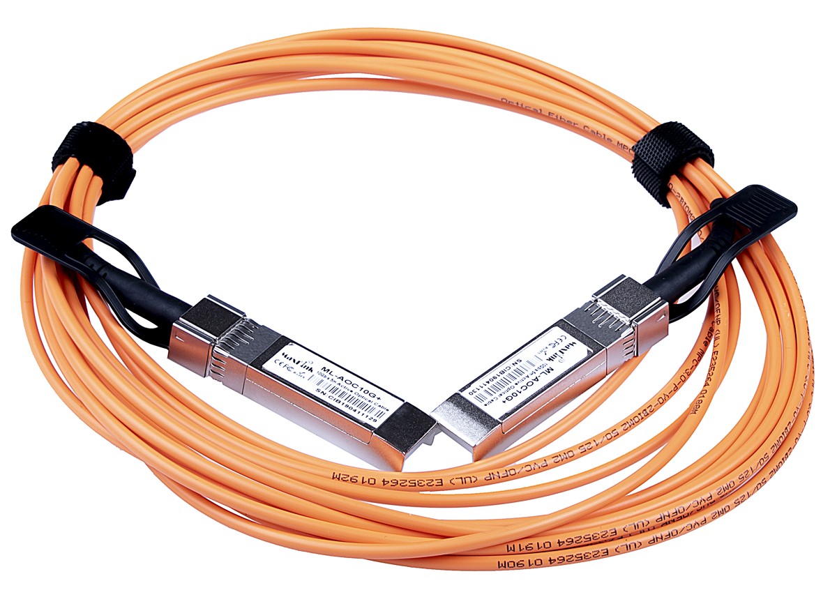 MaxLink 10G SFP+ AOC optical cable, active, DDM, 15m | MaxLink
