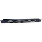 MaxLink POE panel 16 ports, 1U for 19" rack, shielded