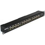 MaxLink Gigabit POE panel 12 portů, 1U pro rack 19", stíněný